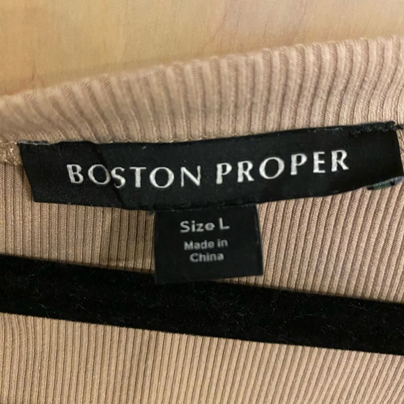 Boston proper size large brown v-neck tank top - Picture 2 of 3